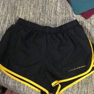 Athletic running shorts. LIVESTRONG